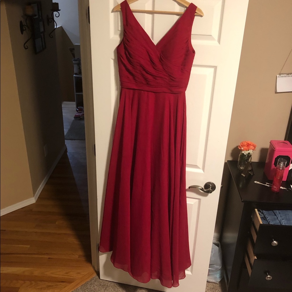 red elegant dress